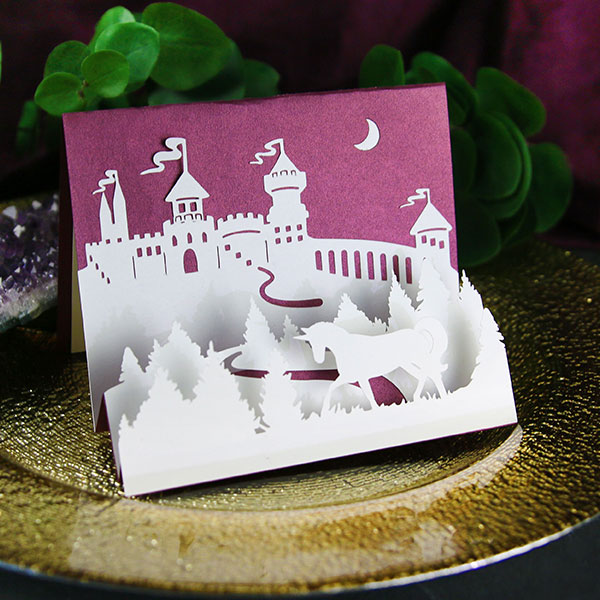 Greeting Cards - image features: Fantasy castle greeting card design