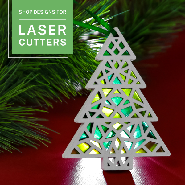 new laser cutting designs - Image features: laser cut tree ornament