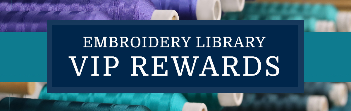 Introducing Embroidery Library VIP Rewards - image features: machine embroidery thread