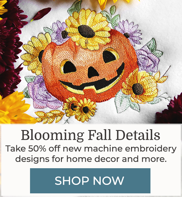 Blooming Fall Details - 50% off - image features floral pumpkin