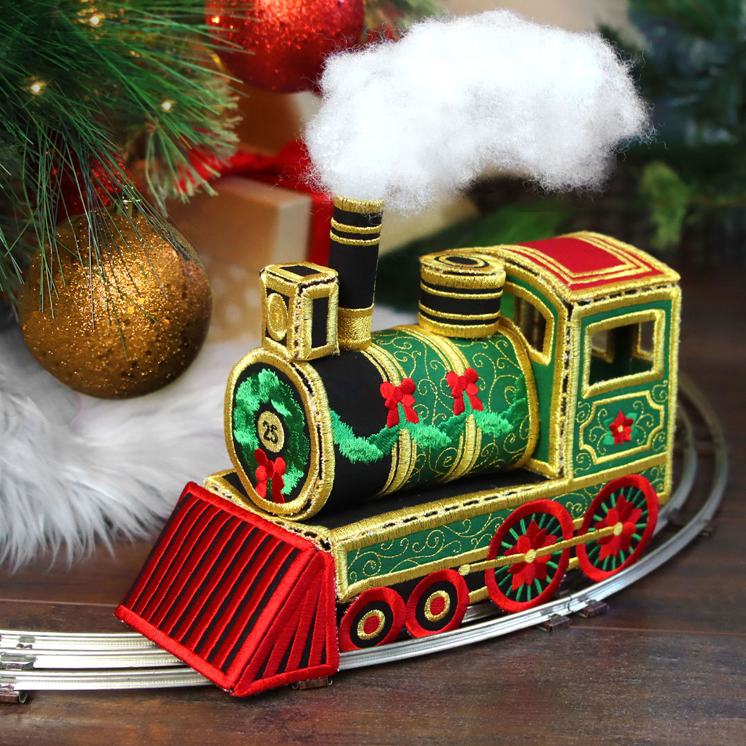 3D Christmas Train on track