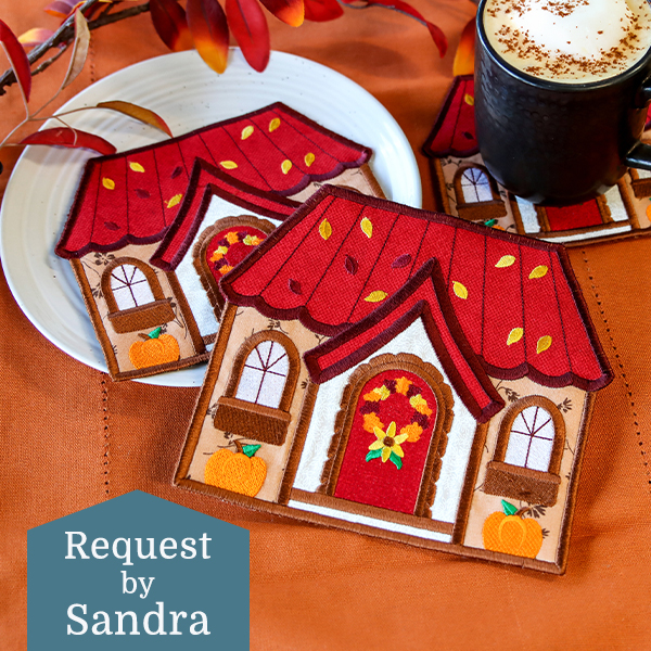 Request of the Week - image features: Fall house trivet - requested by Sandra