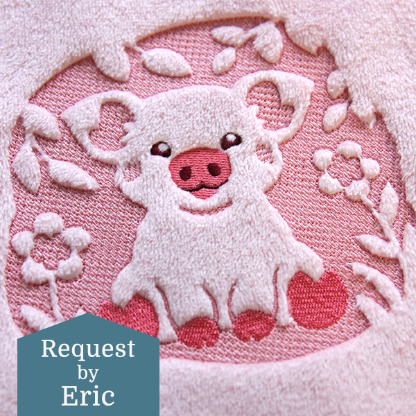 Request of the Week - image features: embossed pig - requested by Eric 