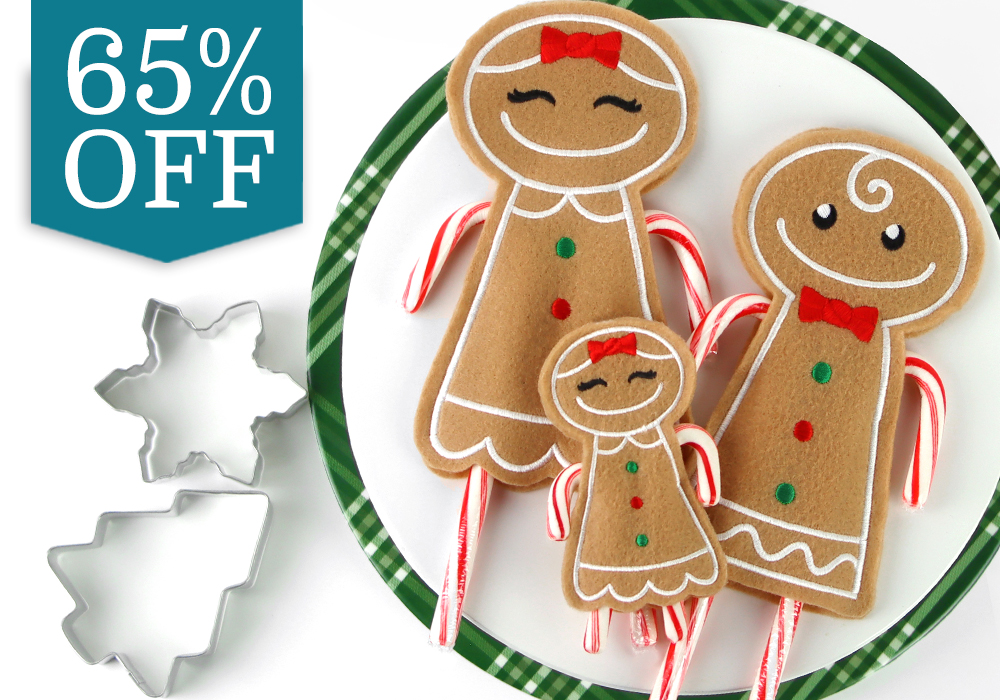 65% off Christmas Treats Sale - image features: Gingerbread Candy Cane Holder 