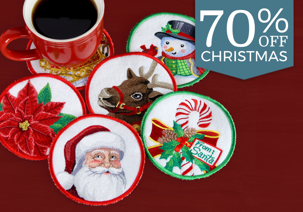 70% off Christmas Greatest Hits - Image features: Christmas Cheer coasters 