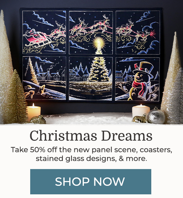 Christmas Dreams - 50% off - image features Santa's flight scene