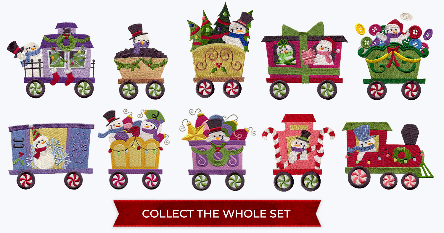 Snowman train designs - collect the whole set