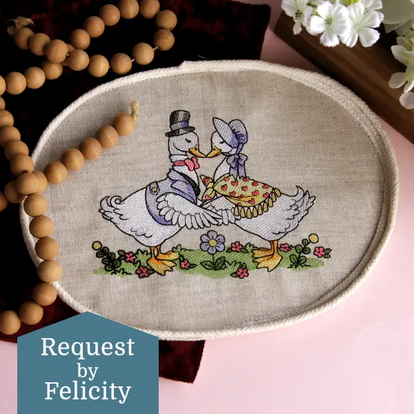 Request of the week - geese holding hands on rope basket - requested by Felicity - click here to shop