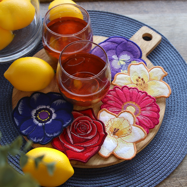Petal Parade - image features: flower coasters - click here to shop
