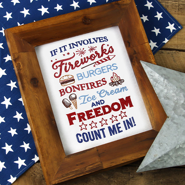 Patriotic machine embroidery designs - click here to shop