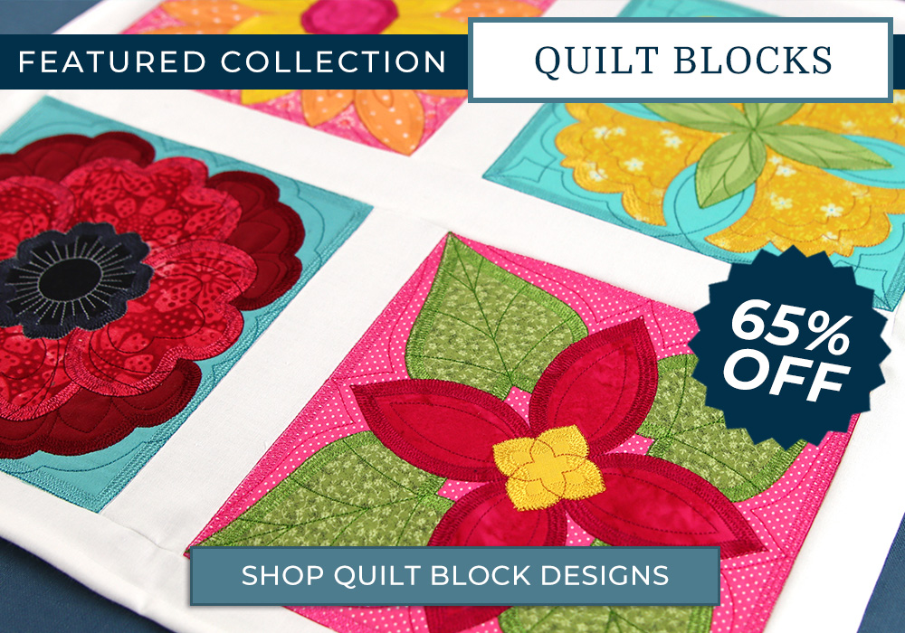 65% off quilt block designs - click here to shop