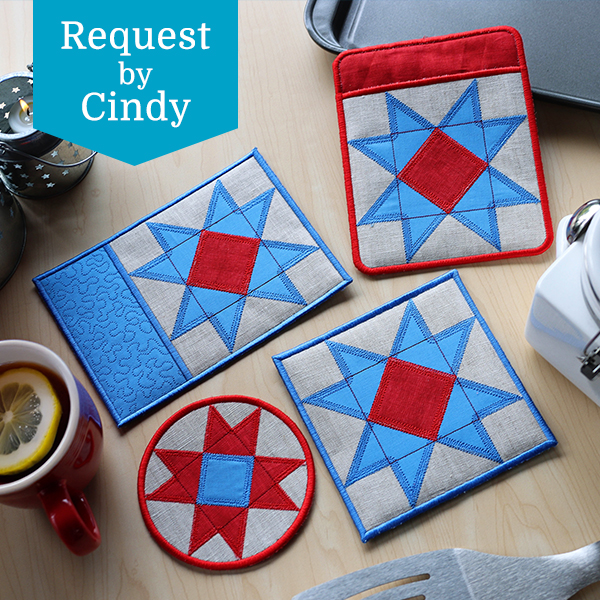 patchwork star kitchen set - click here to shop