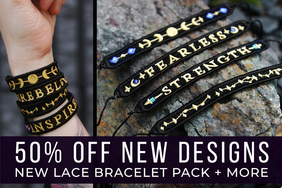 New Designs : 50% off - image features: Lace bracelets