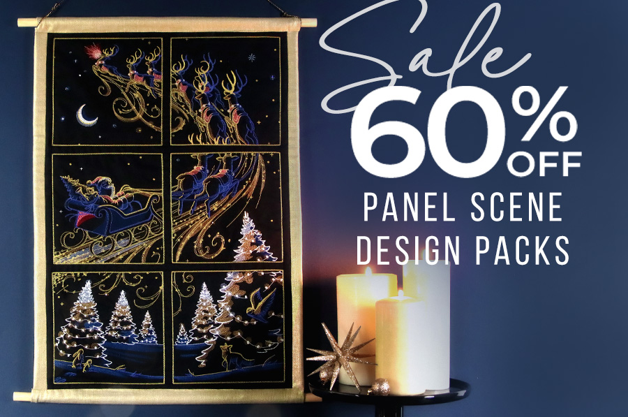 Weekly Sale - Panel scene sale - 60% off - image features: Santa's Flight scene 