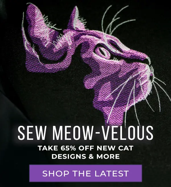 Sew Meow-velous - 65% off - image features moonlit kitty - click here to shop