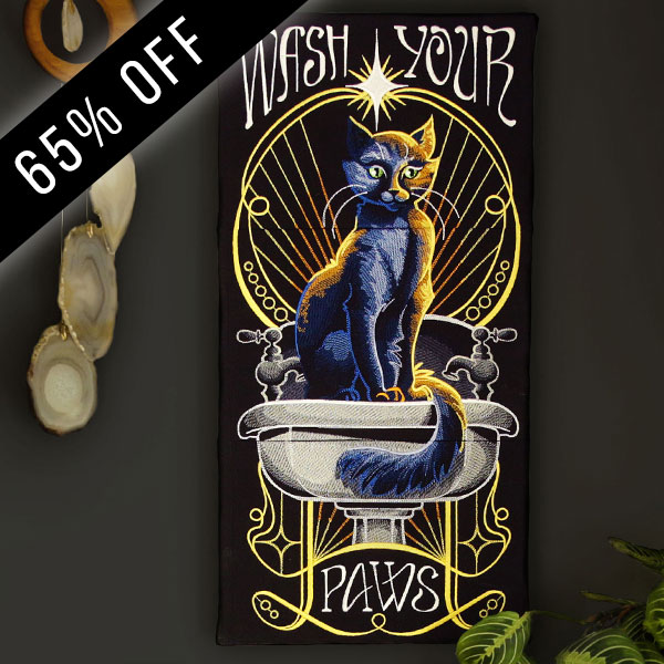 Make it a Mood - 65% off - image features: Wash your Paws wall hanging - click here to shop